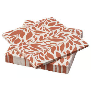 IKEA HÖSTAGILLE Paper Napkin, Orange, 13"x13" (106.003.13) NEW